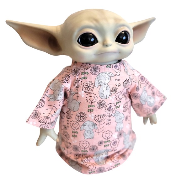 cryptodollogy Other - Cute Bunnies Outfit for 11" Grogu Baby Yoda Mattel Grogu plush Dolls Pink Spring